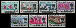 Malaya - Perlis 1965 - Mi-Nr. 40-46 ** - MNH - Orchideen / Orchids - Perlis