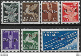 1943 Repubblica Sociale Aerea G.N.R. Brescia I MNH Sassone N. 117I/24I - Other & Unclassified