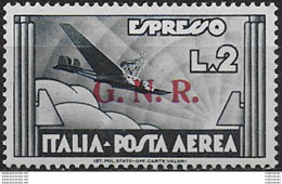 1944 Repubblica Sociale Aerea Lire 2 G.N.R. Verona MNH Sassone N. 125 - Autres & Non Classés