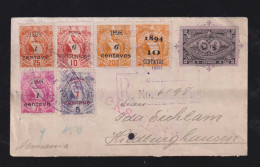 Salvador 1901 Uprated Registered Stationery Envelope HILDBURGHAUSEN Germany Overprint Stamps - Salvador