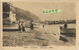 Liguria-savona-laigueglia Spiaggia E Molo Veduta Barche Pescatori Spiaggia Persone Animata Anni 30 (v.retro) - Andere & Zonder Classificatie