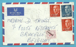 Brief Verzonden Van "Espana" Naar "Poste Restante BRUXELLES" , Zegel 859 Met T-stempel Aangebracht   (B10181 - Covers & Documents