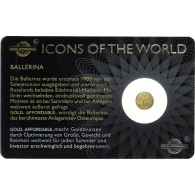 Rwanda, 10 Francs Rwandais, 1/200 Oz, Ballerina, 2015, Or, FDC - Rwanda