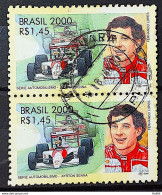 C 2346 Brazil Stamp Ayrton Senna Formula 1 Car 2000 Circulated 1 Dupla - Used Stamps