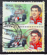 C 2346 Brazil Stamp Ayrton Senna Formula 1 Car 2000 Circulated 2 Dupla - Oblitérés