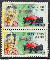 C 2345 Brazil Stamp Automobile Chico Landi Formula 1 Ferrari Car 2000 Circulated 1 Pair - Used Stamps