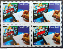 C 2298 Brazil Stamp Telecurso 2000 Education Distance Learning 2000 Block Of 4 - Neufs