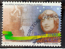 C 2244 Brazil Stamp Airplane Women 2000 Thereza De Marzo Circulated 1 - Used Stamps
