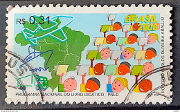 C 2242 Brazil Stamp National Book Didactic Program Education Map 2000 Circulated 1 - Used Stamps