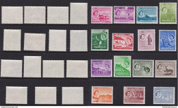 1953-58 MAURITIUS, Stanley Gibbons N. 293/306 Serie Di 15 Valori - MNH** - Altri & Non Classificati