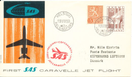 Finland Cover First SAS Caravelle Jet Flight Helsinki - Copenhagen 19-8-1959 - Storia Postale