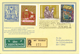 Austria Registered Card Christkindl  24-12-1973 Sent To SOS Kinderdörfer Graz - Brieven En Documenten