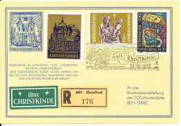 Austria Registered Card Christkindl 24-12-1973 Sent To SOS Kinderdörfer Graz - Brieven En Documenten