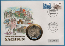 DEUTSCHLAND GERMANY NUMISLETTER DEUTSCHES BUNDESLAND  SACHSEN WIR SIND EIN VOLK 1990 - Professionali/Di Società