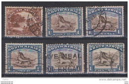 SOUTH   AFRICA:  1927/28  ORDINARY  SERIES  -  LOT  6  USED  STAMPS  -  YV/TELL. 26 + 27x5 - Oblitérés