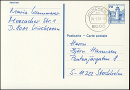 P 136 II BuS 70 Pf Letterset Gedruckte Adresse Und Absender, MÜNCHEN - Postcards - Mint