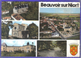 Carte Postale 79. Beauvoir-sur-Niort  Blason Très Beau Plan - Beauvoir Sur Niort