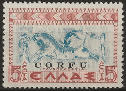 OICO19N - 1941 Occup. Italiana CORFU', Sass. Nr. 19, Francobollo Nuovo Senza Linguella **/ - Corfou