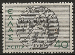 OICO22L - 1941 Occup. Italiana CORFU', Sass. Nr. 22, Francobollo Nuovo Con Traccia Di Linguella */ - Corfou