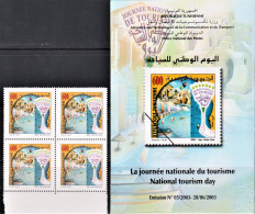 2003-Tunisie / Y&T 1482 - La Journée National Du Tourisme - Bloc De 4V/ MNH***** + Prospectus - Hôtellerie - Horeca