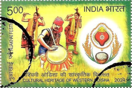 India 2024 CULTURAL HERITAGE OF WESTERN ODISHA 1v Stamp Handicraft Used Or First Day Cancelled As Per Scan - Gebruikt