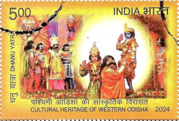 India 2024 CULTURAL HERITAGE OF WESTERN ODISHA 1v Stamp Handicraft Used Or First Day Cancelled As Per Scan - Oblitérés