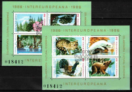 Roumanie 1986 Mi 4235-42 - Bl.223-4 (Yv BF 181-2), Obliteré - Used Stamps