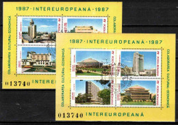 Roumanie 1987 Mi 4324-31 - Bl.231-2 (Yv BF 187-8), Obliteré - Used Stamps