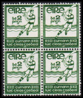 1934. EIRE.  Galic Sport In 4-block With 2 Stamps Never Hinged And 2 Stamps Hinged. (Michel 61) - JF542275 - Ungebraucht