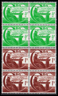 1944. EIRE.  Michael O’Clery Complete Set In 4-blocks With 2 Stamps Never Hinged And 2 Stam... (Michel 93-94) - JF542270 - Neufs