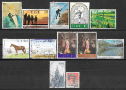 1980-1991 IRELAND LOT OF 12 USED STAMPS - CV €15.10 - Used Stamps