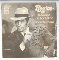 ALAIN DELON Sur Pochette De Disque De REGINE Le Temps De Borsalino - Acteurs & Comédiens