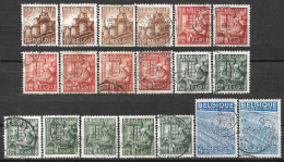 1948 BELGIUM Set Of 19 USED STAMPS (Michel # 805,806,808,813) - 1948 Exportación