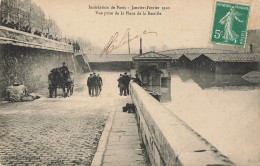 Paris * 4ème * Inondations Janvier 1910 * Vue Prise De La Place De La Bastille * Crue De La Seine - Distretto: 04