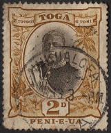 TONGA 1897 2d Grey & Bistre Die II SG42b FU - Tonga (...-1970)