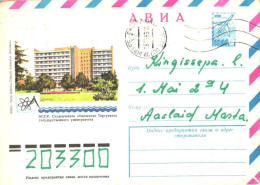 Soviet Union:Russia:USSR:Cover, Estonia:Tartu, Students Dwelling Houses, Air Mail, Kingissepp Cancellation 1983, 1978 - Covers & Documents