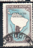 ARGENTINA 1945 1946 OFFICIAL STAMPS SERVICE SERVICIO OFICIAL OVERPRINTED 1p USED USADO - Dienstzegels
