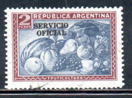 ARGENTINA 1945 1946 OFFICIAL STAMPS SERVICE SERVICIO OFICIAL OVERPRINTED 2p USED USADO - Dienstmarken