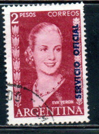 ARGENTINA 1953 OFFICIAL STAMPS SERVICE SERVICIO OFICIAL OVERPRINTED 2p USED USADO - Officials