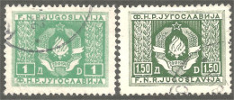 954 Yougoslavie 2 Timbres Service Officials 1946 (YUG-410) - Officials