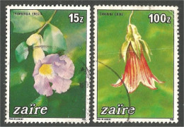 956 Zaire Flowers Fleurs (ZAI-30) - Used Stamps