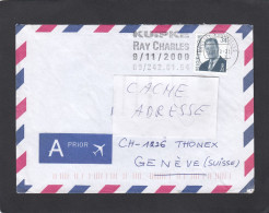 LETTRE AVEC FLAMME "KUIPKE RAY CHARLES 9/11/2000". - Covers & Documents