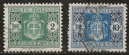 Italie 1934 N°Y.T. ; YY 61 Et 62 (fil. A) Obl. - Taxe