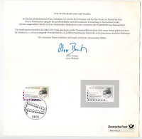 Germany 2012 FDC Folder Scott 2689 - Stamp Day & 1st Official Airmail Flight In Germany Centenary - 2011-…