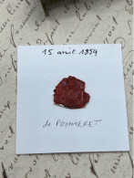 CACHET CIRE ANCIEN - Sigillographie - SCEAUX - WAX SEAL - 15 Avril 1854 De POMMERET - Stempels