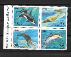 RUSSIE - 1990 - 5791 à 5794 **MNH - Baleines