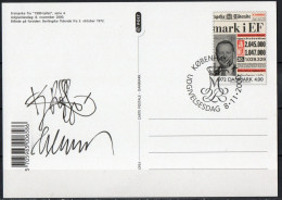 Martin Mörck. Denmark 2000. Events Of The 20th Century. Michel 1263 Prestamped Card USED. Signed. - Autres & Non Classés
