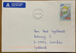 NORWAY 1999, COVER USED TO GERMANY, COMIC, CHILDREN GAME, STAMP, KRISTIANSAND CITY CANCEL. - Storia Postale