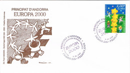 54671. Carta F.D.C. ANDORRA Francesa 2000. Tema EUROPA. Declaracion Robert Schuman - FDC