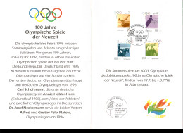 Folder Poste Tedesche Deutschland Folder Atlanta 2000 100 Anni Di Olimpiadi - Zomer 1996: Atlanta